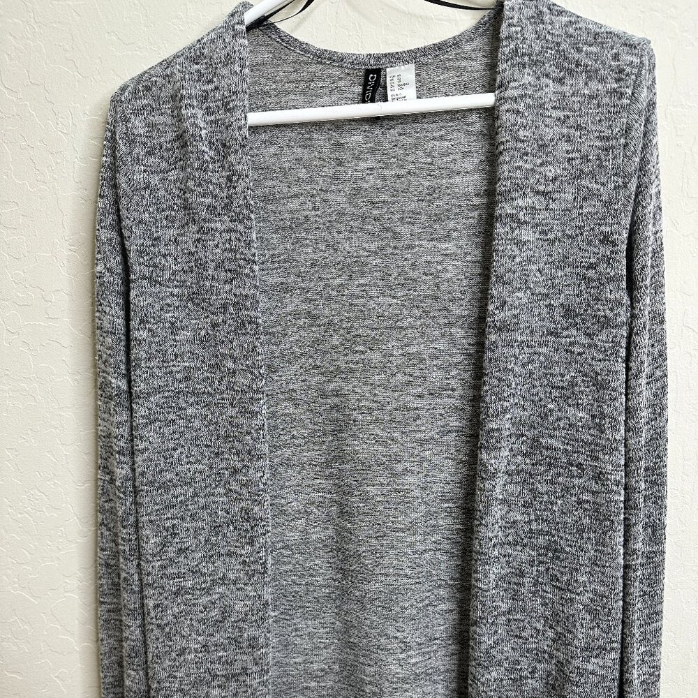 Women's Divided H & M Open Front Gray Lightweight Cardigan Size XS